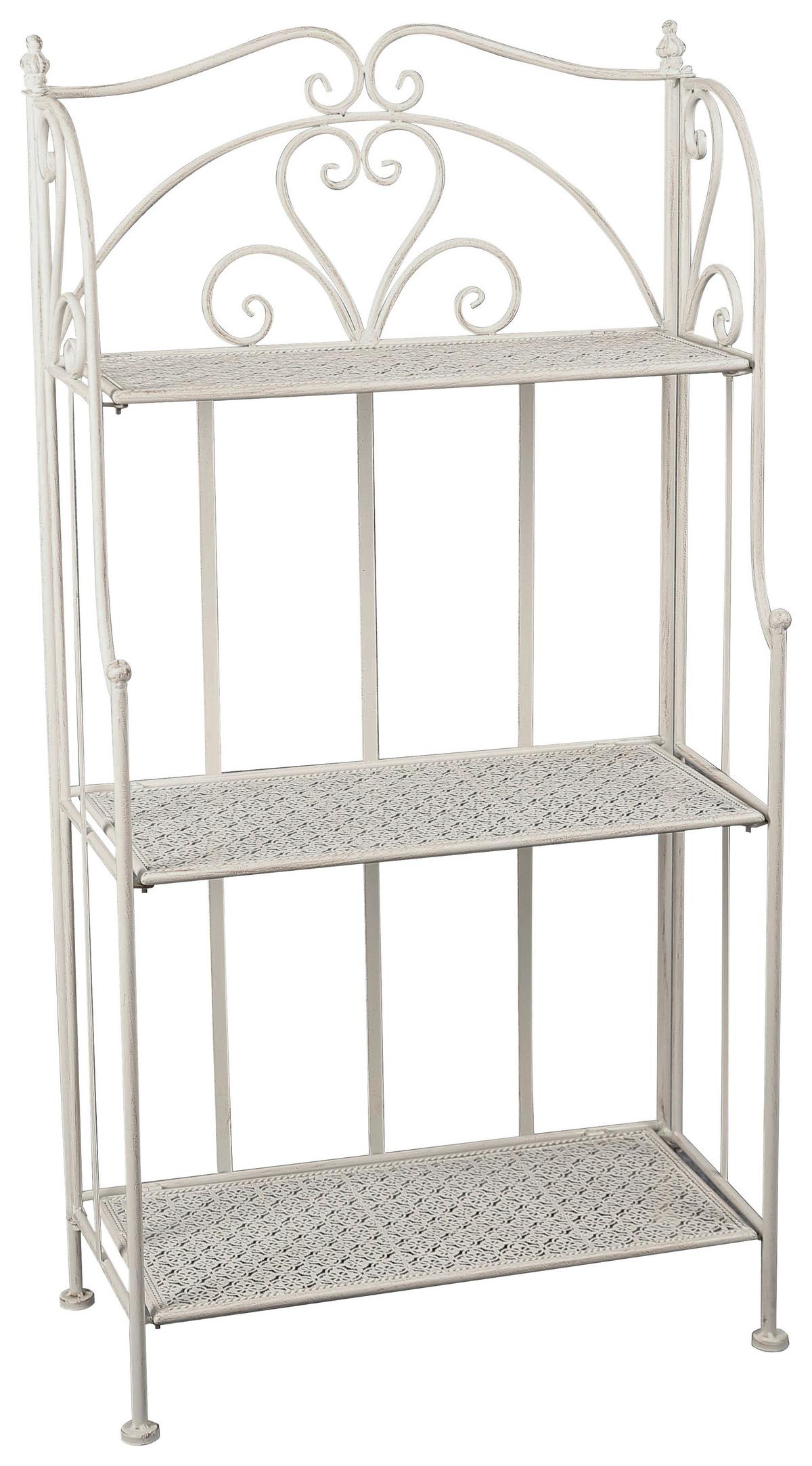 Regal Eisen Nadim 1 B 59cm, Weiß - Weiß, MODERN, Metall (59/116/30cm)