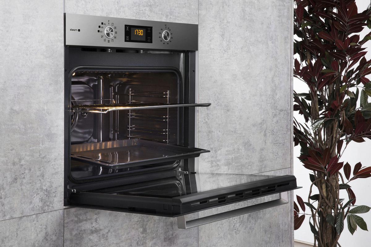 Einbau-backofen Bak3s B: 59,5 Cm Schwarz/edelstahl - Edelstahlfarben/Schwarz, Basics, Glas/Metall (59,5/59,5/57cm) - Bauknecht