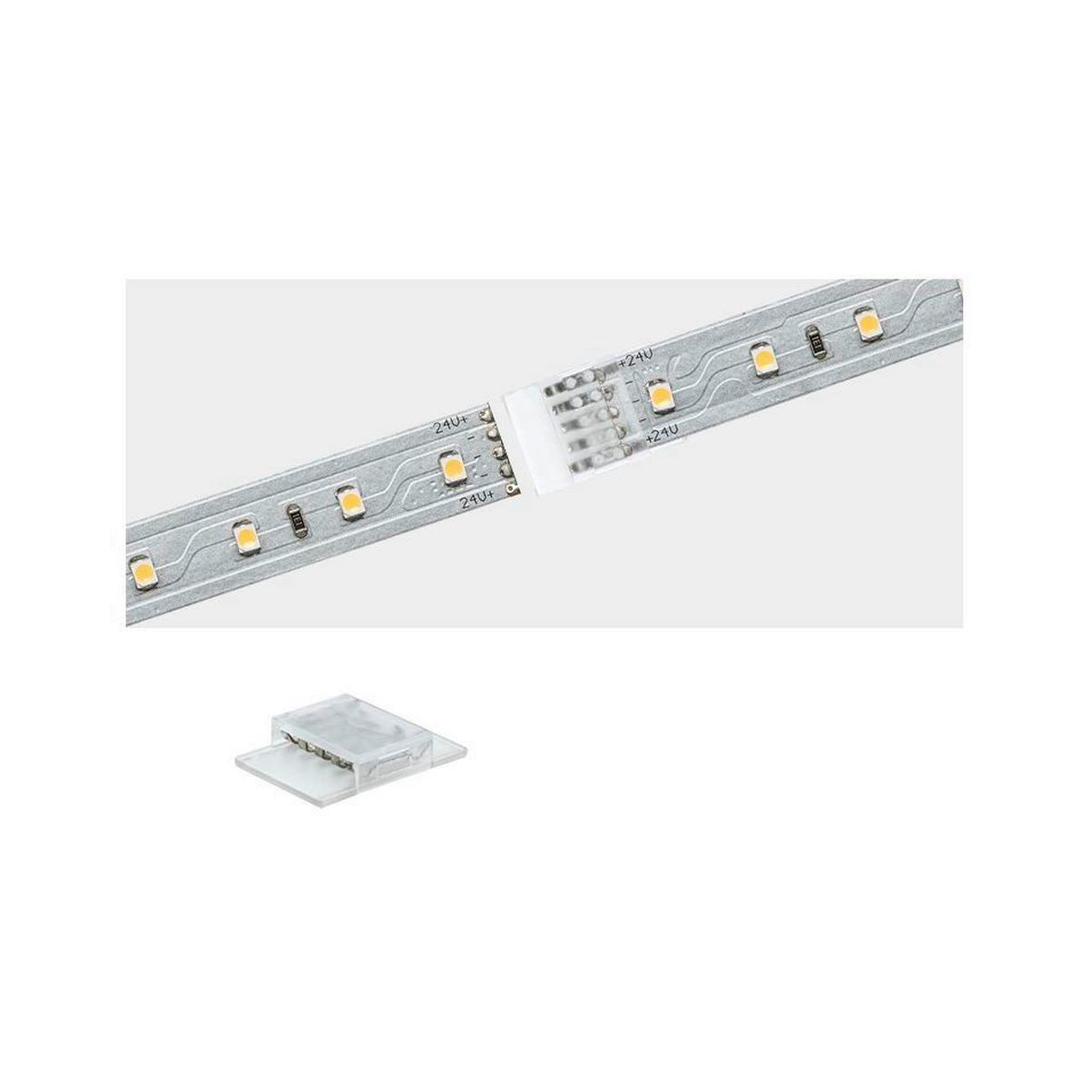 Led-streifen Connector Verbindungstück Weiß - Weiß, Basics, Kunststoff (2,0/0,45cm) - Paulmann