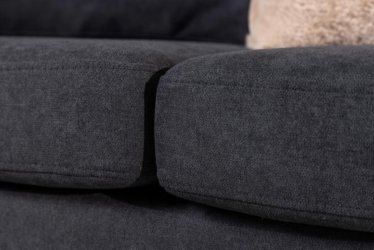 2-sitzer-sofa Boom - Schwarz, Design, Textil/Metall (203/84/90cm) - Livetastic