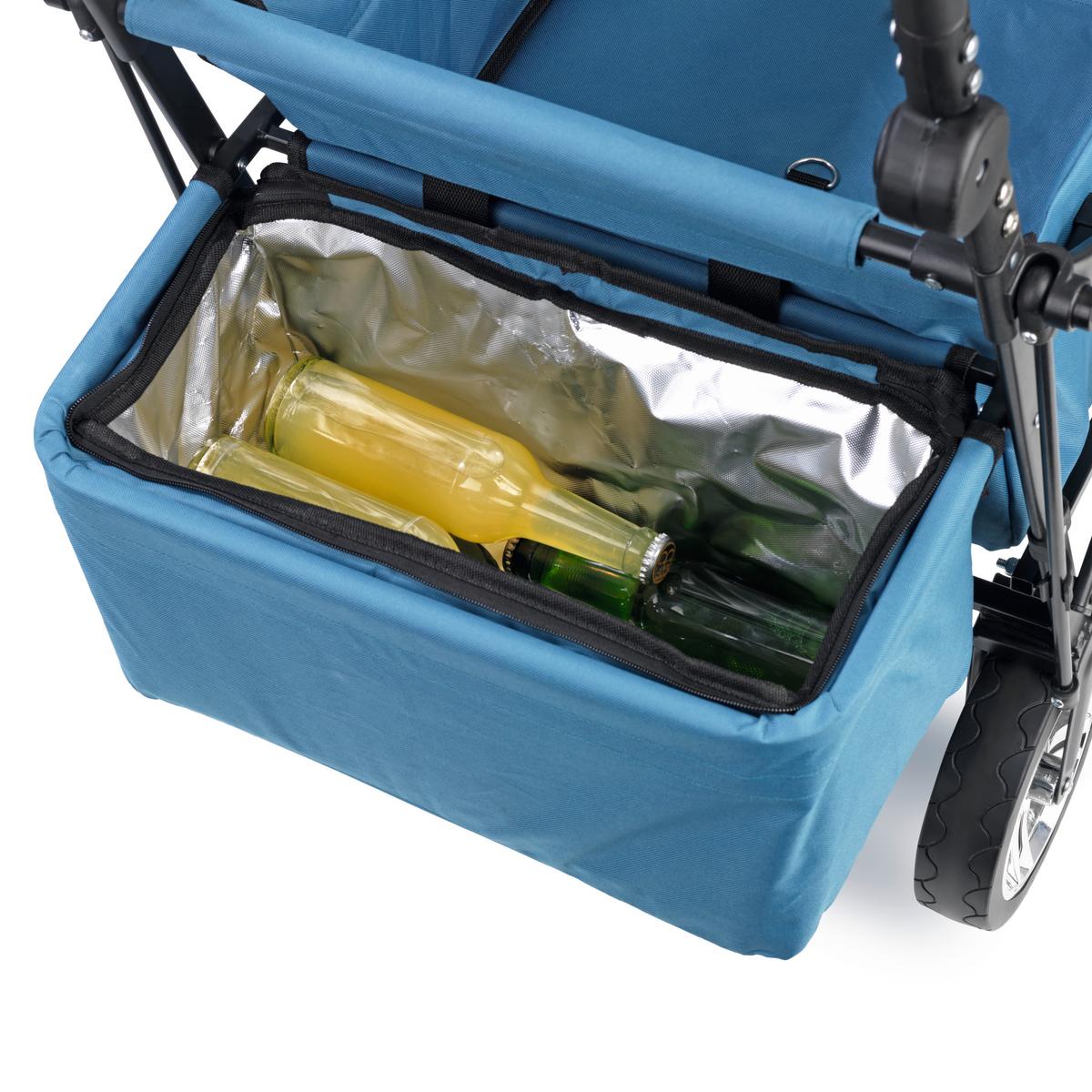 Bollerwagen Hoberg Blau Max. 80 Kg Faltbar, Feststellbremse - Blau, Basics, Kunststoff/Textil (142,5/52/102cm)