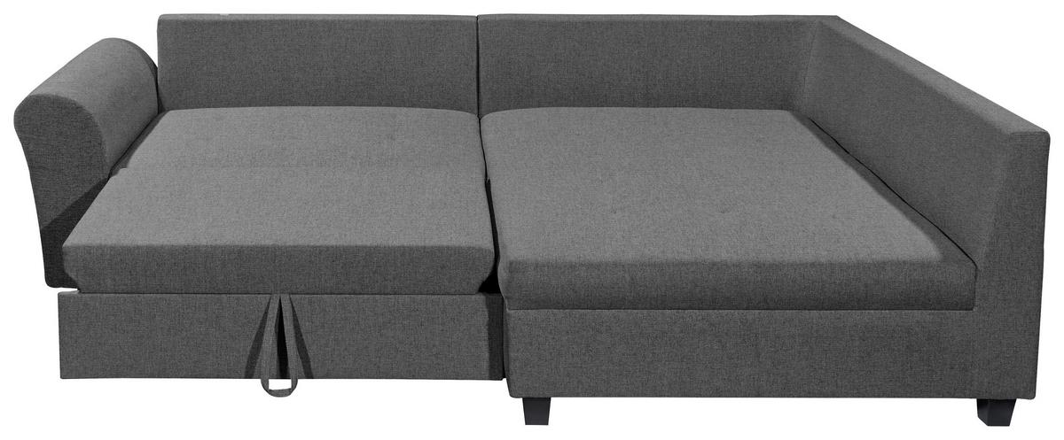 Ecksofa Liz Anthrazit S: 252x175 Cm - Anthrazit/Schwarz, MODERN, Textil (252/175cm) - Livetastic