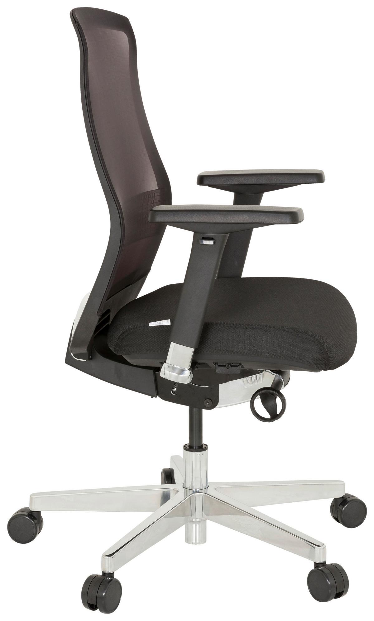 Drehstuhl Fountaine Schwarz - Alufarben/Schwarz, MODERN, Kunststoff/Textil (69/112/66cm) - MID.YOU