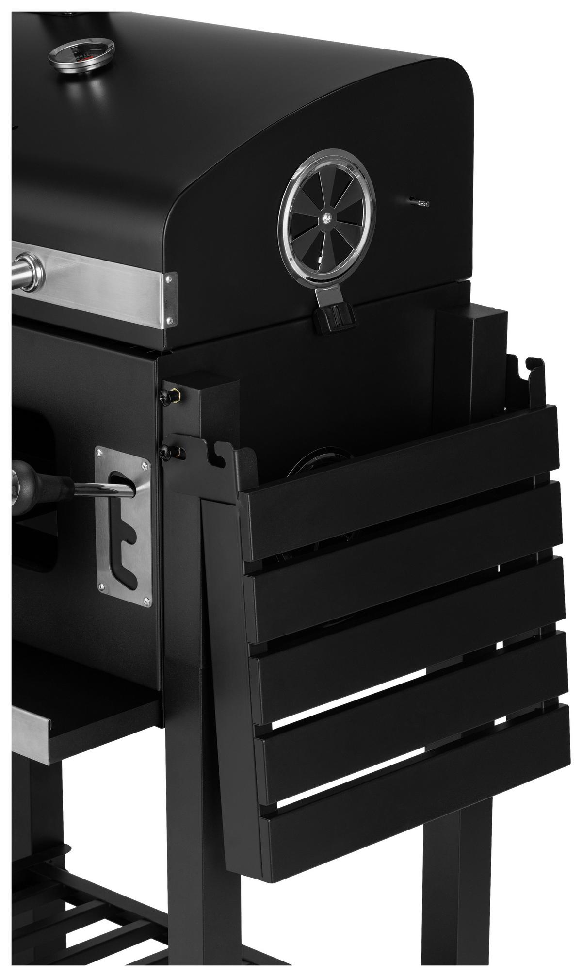 Faszenes Grill Blacky - fekete, Trend, műanyag/fém (109/54/104,5cm) - Homezone
