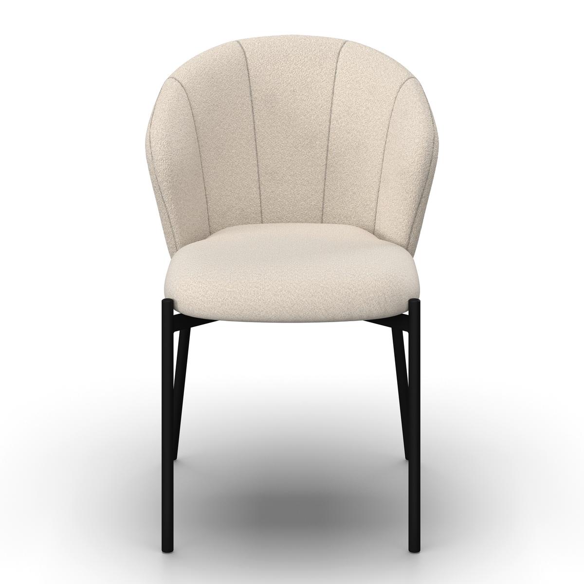 STOLIČKA ZOEY - čierna/béžová, Modern, kov/drevo (48/79/61cm) - Bessagi Home