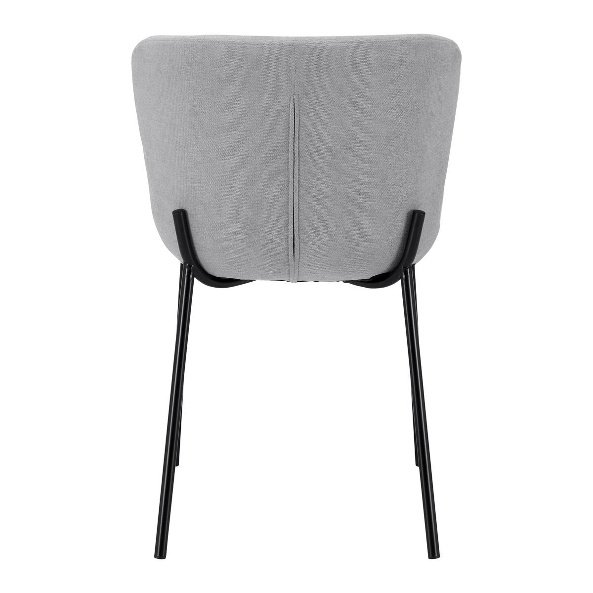 Židle NOEMIE šedá - černá/světle šedá, Moderní, kov/dřevo (46/79/56cm) - Bessagi Home