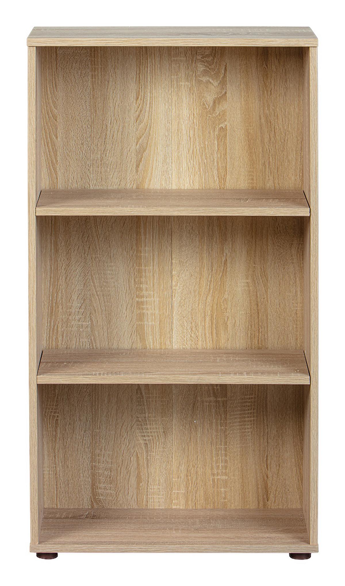 Regal Parini 1 B 60cm, Eiche Dekor - Schwarz/Sonoma Eiche, Basics, Holzwerkstoff (60/110/30cm) - MID.YOU