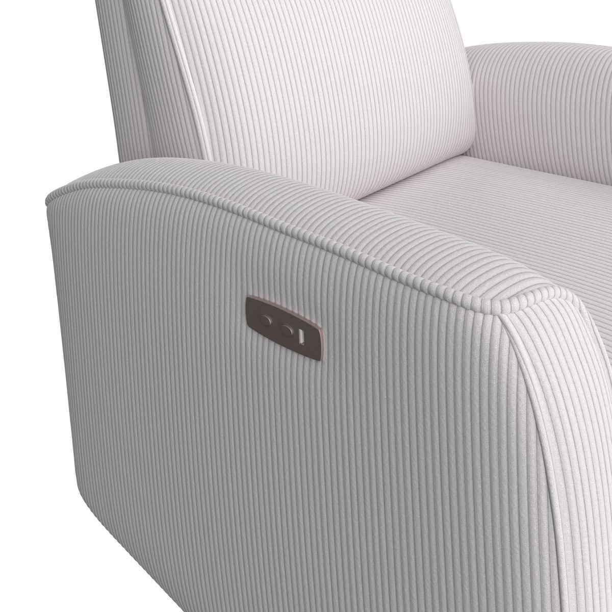 Fernsehsessel Leon beige mit Relaxfunktion - Beige/Schwarz, Basics, Holz/Kunststoff (80/102/96cm) - Ondega
