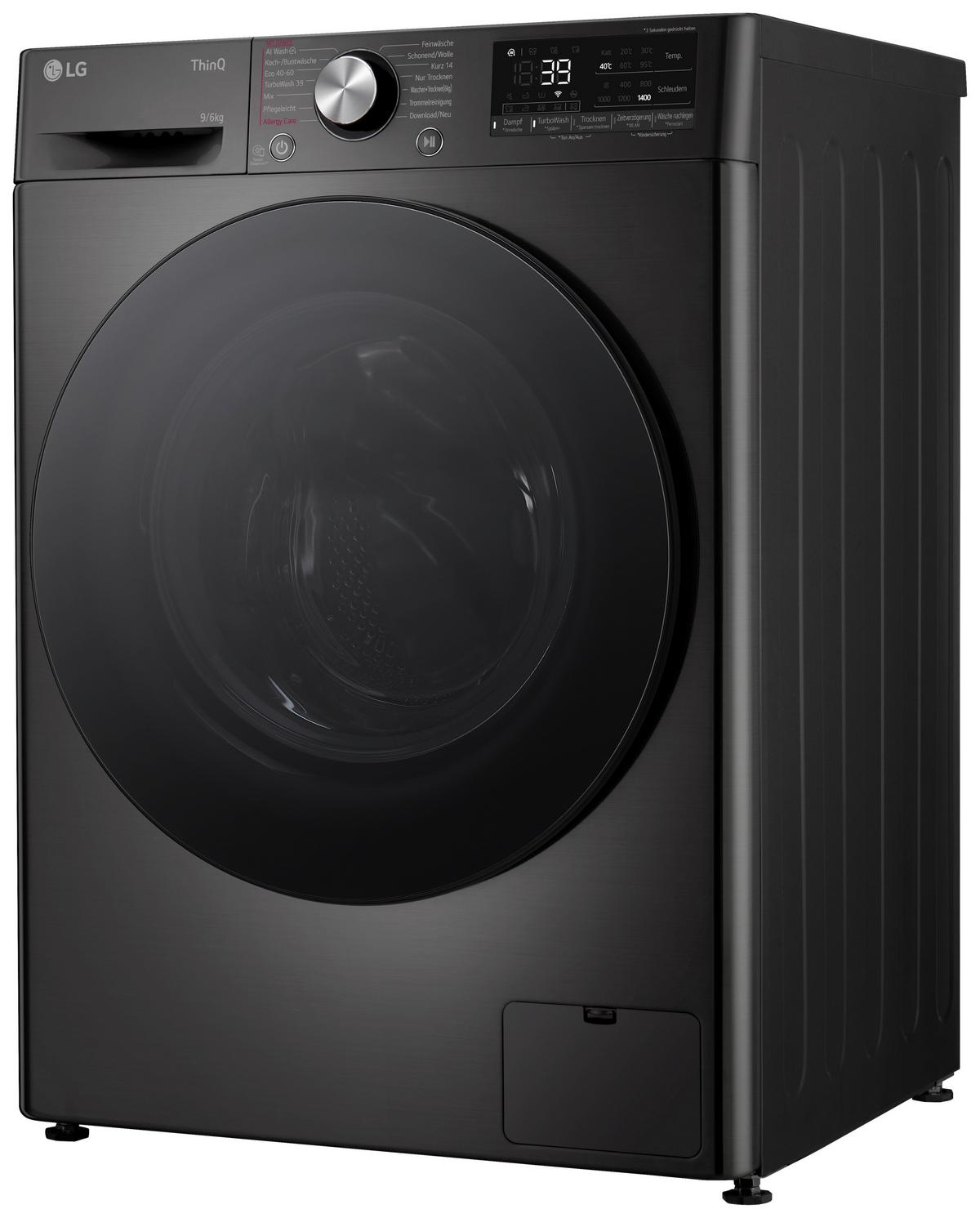 Waschtrockner W4wr7096yb W4wr7096yb - Schwarz, Trend, Glas/Kunststoff (60/85/62cm) - LG