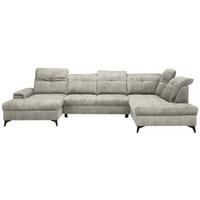 Rohová sedačka U SIERRA, pravá, šedohnědá INFINITY - černá/šedohnědá, Moderní, kov/textil (181/364/230cm) - Mömax