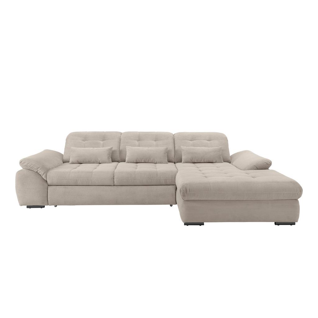 Ecksofa mit Schlaffunktion & Bettkasten Rigatti Beige