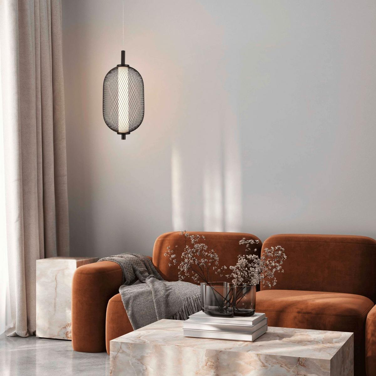 LED-Pendelleuchte 31-35349 Puma - Schwarz/Weiß, KONVENTIONELL, Kunststoff/Metall (15/15/140cm)