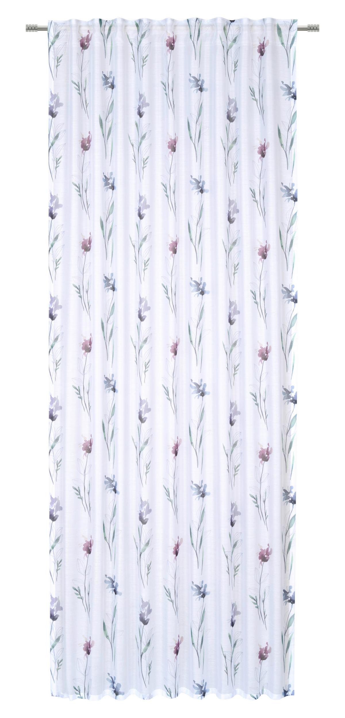 Fertigvorhang Kirsten - Beere/Weiß, ROMANTIK / LANDHAUS, Textil (135/245cm) - James Wood