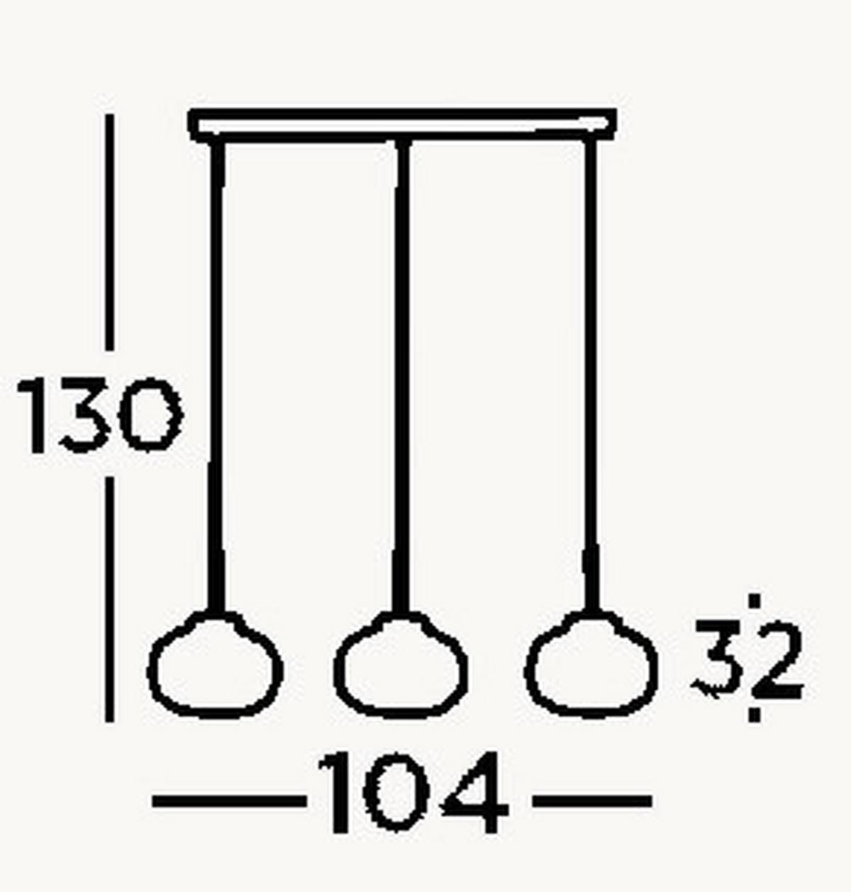 Hängeleuchte Lumina 10271-3bk - Schwarz/Weiß, Design, Glas/Metall (104/130/24cm)