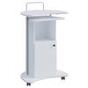 Stehpult mit Stauraum + Rollen B 56cm H 93cm Komil, Weiß - Weiß, Basics, Holzwerkstoff (56/41/93cm) - MID.YOU