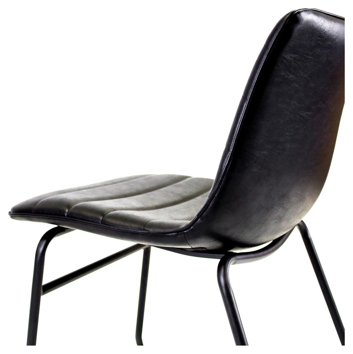 Esszimmerstuhl Milan Schwarz 2er-Set - Schwarz, KONVENTIONELL, Kunststoff/Textil (48/77/56cm) - MID.YOU