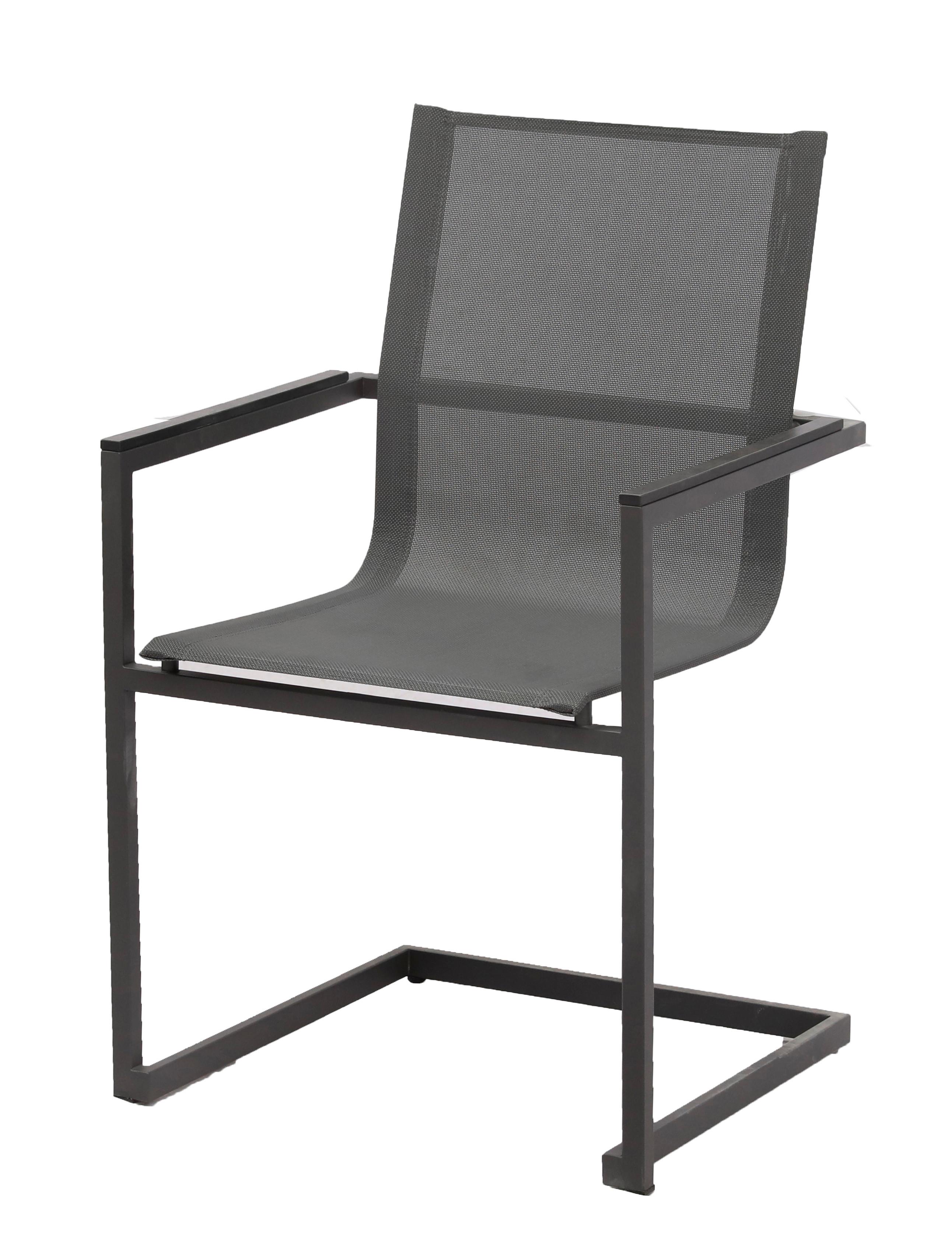 Gartenstuhl Sophia - Anthrazit/Grau, Basics, Kunststoff/Metall (50/56/90cm) - Gardenson