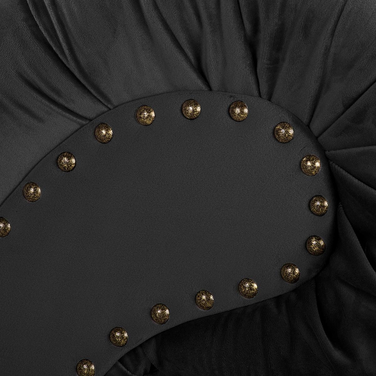 Récamiere Pako Schwarz B: 185cm - Schwarz/Braun, Design, Textil (185/93/75cm) - Livetastic