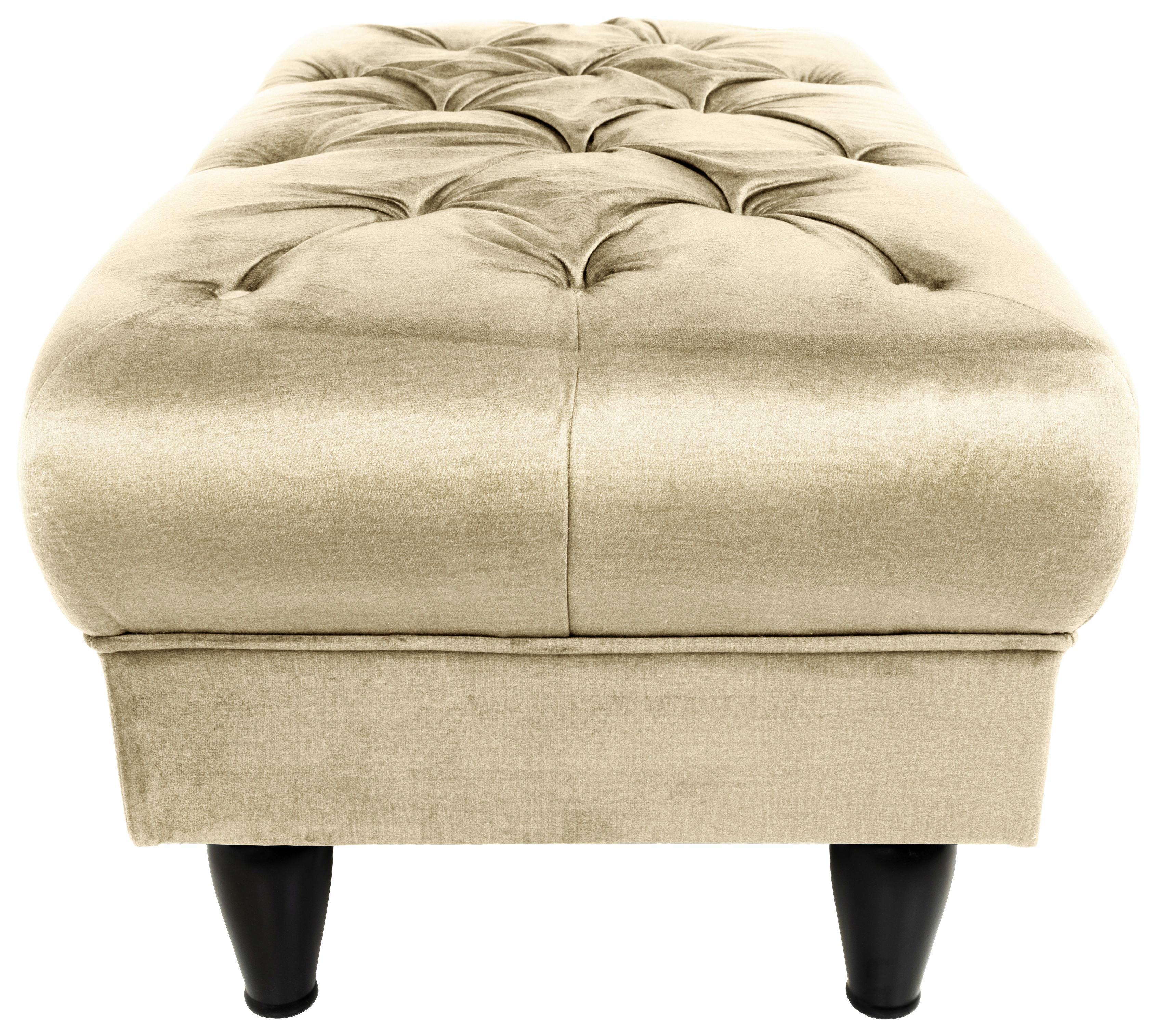 Hocker Cupido - Beige/Schwarz, Design, Textil (110/44/56cm) - MID.YOU