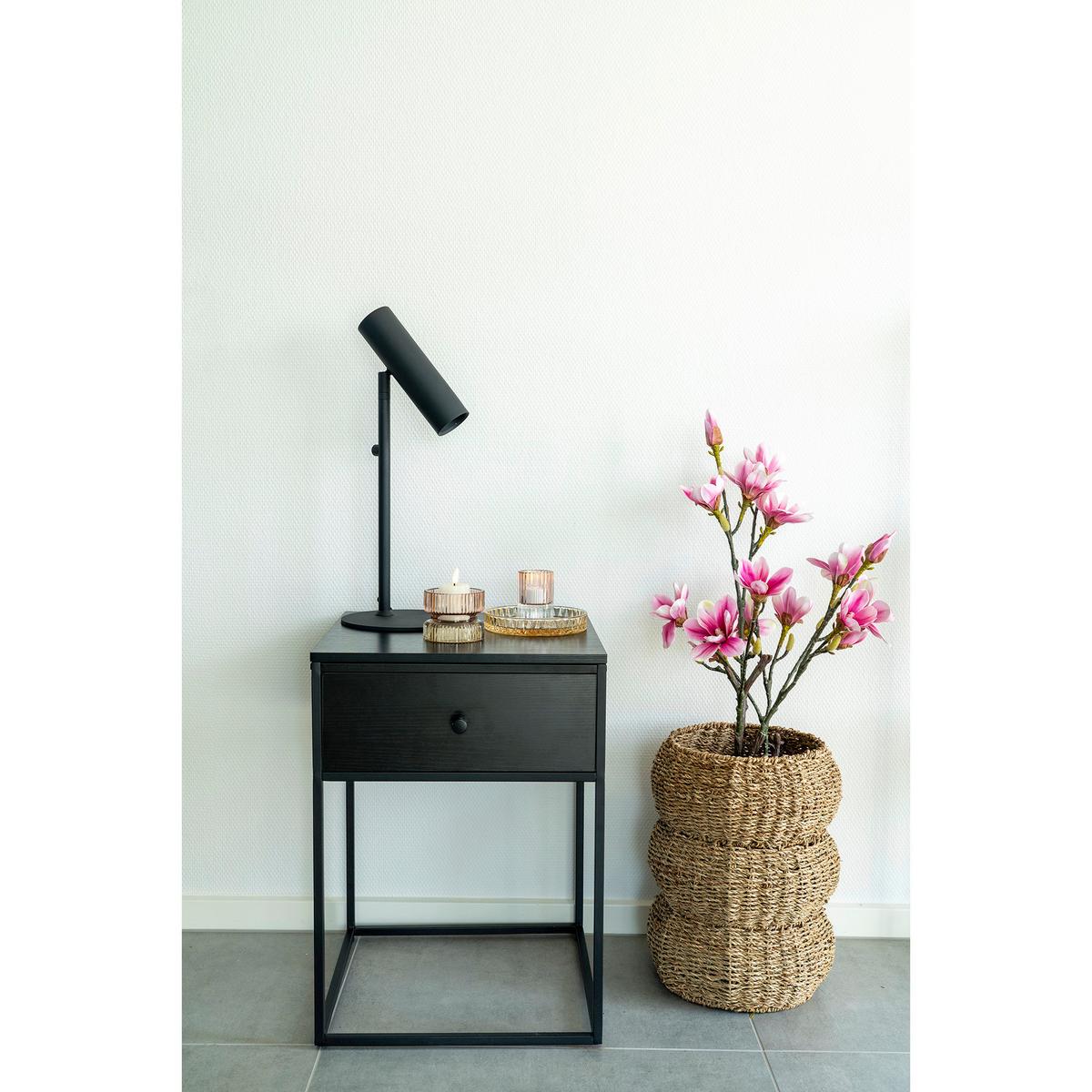 Beistelltisch Vita Schwarz B: 40 cm - Schwarz, Design, Holz/Metall (40/55/40cm)