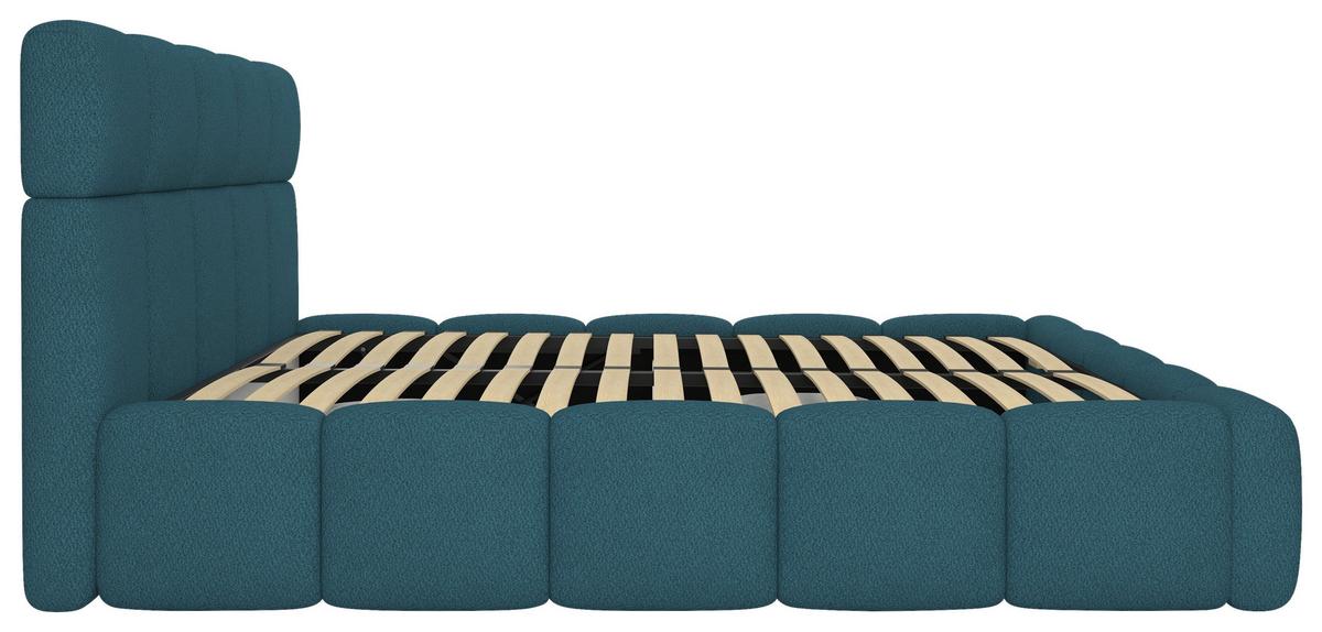 Polsterbett Cloudy M. Matratze Türkis, Lf: 180x200 Cm - Türkis, Trend, Holz/Holzwerkstoff (180/200cm) - Luca Bessoni