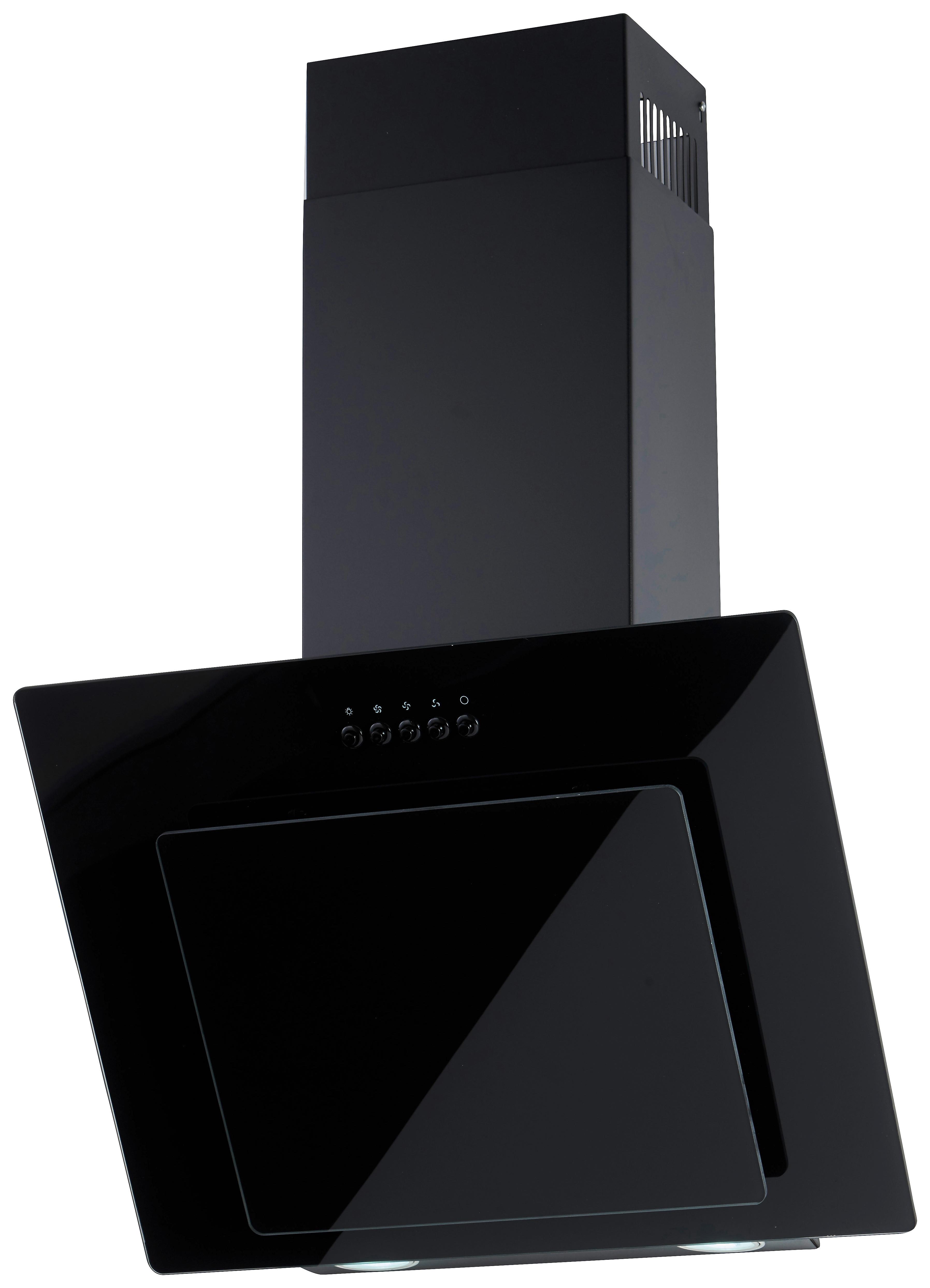 Kopffreihaube 9039x Glas Schwarz B: 59,6 Cm, Led - Schwarz, Basics, Glas (59,60/78/31,30cm) - PKM