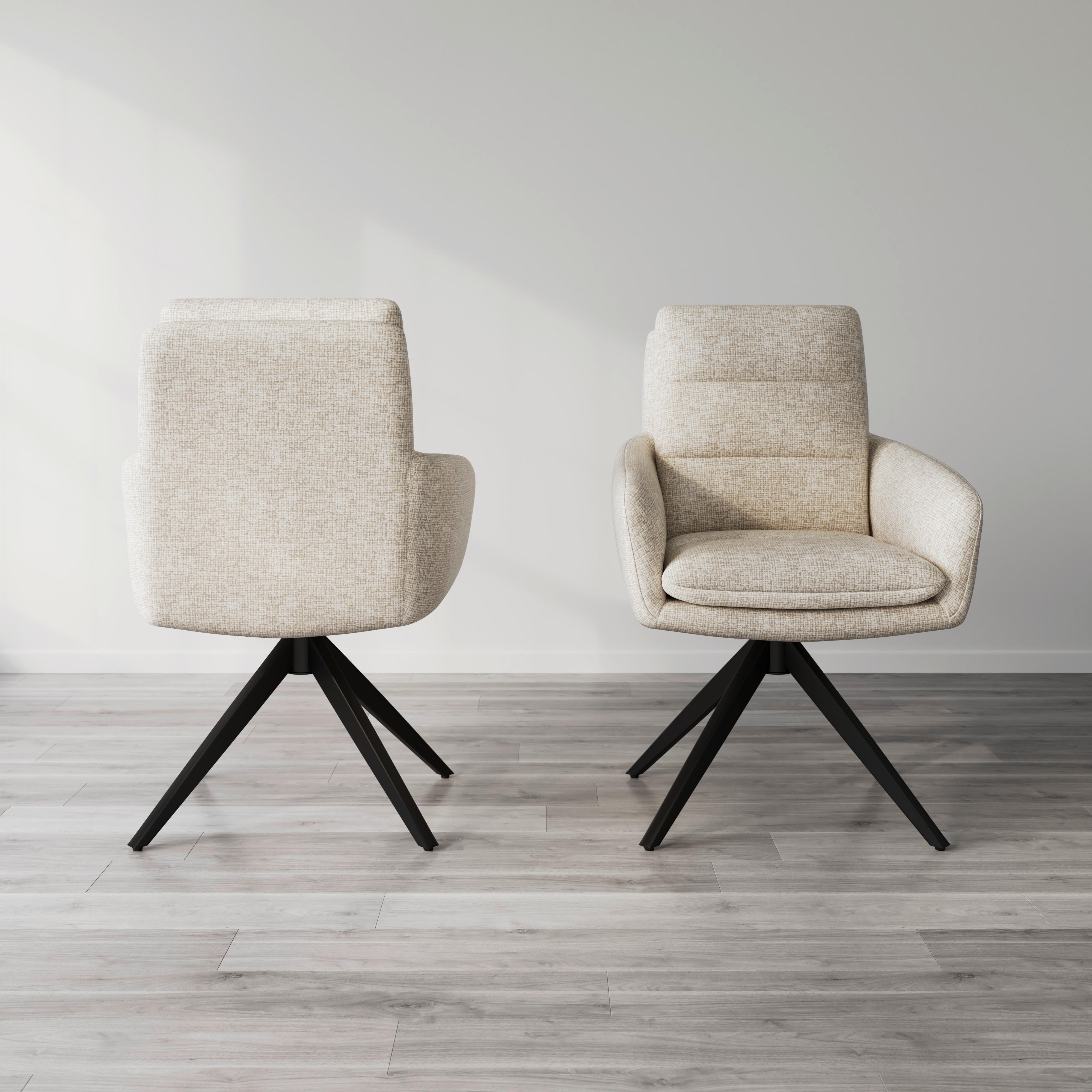 ŽIDLE S PODRUČKAMI LAURIN - světle šedá, Moderní, kov/dřevo (59/93/63cm) - Bessagi Home