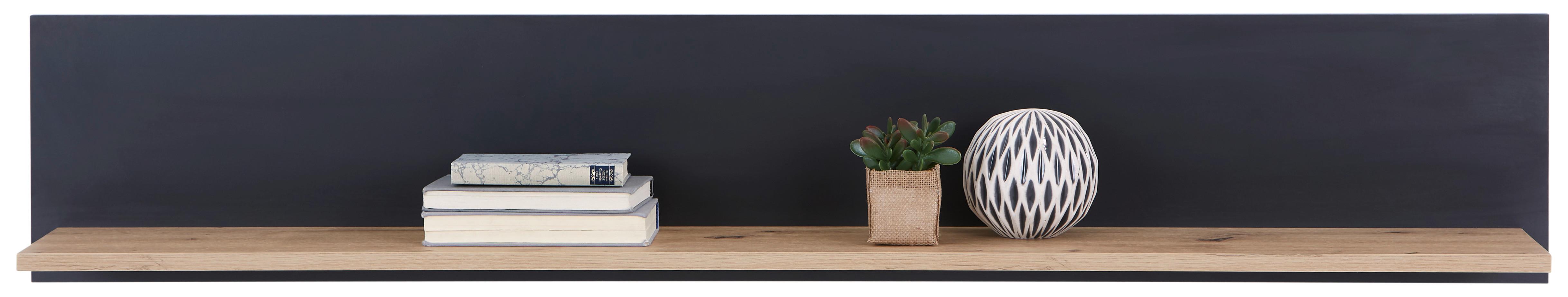Wandboard Denver B: 140 Cm Grau/eiche Dekor - MODERN, Holzwerkstoff (140/25/21,6cm)