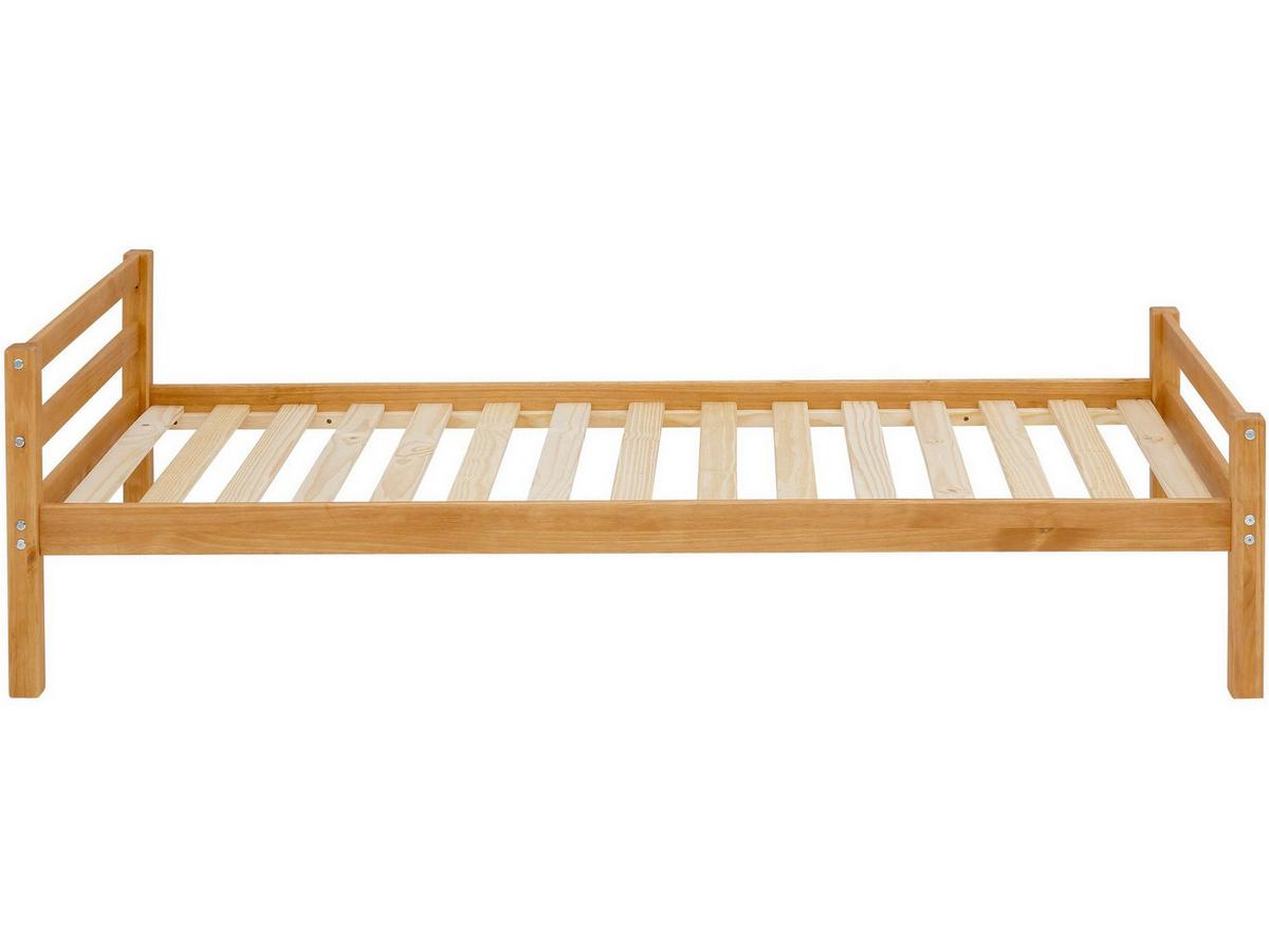 Bett Alpi Natur-/Kieferfarben 90x200cm - Naturfarben/Kieferfarben, Design, Holz (90/200cm) - MID.YOU