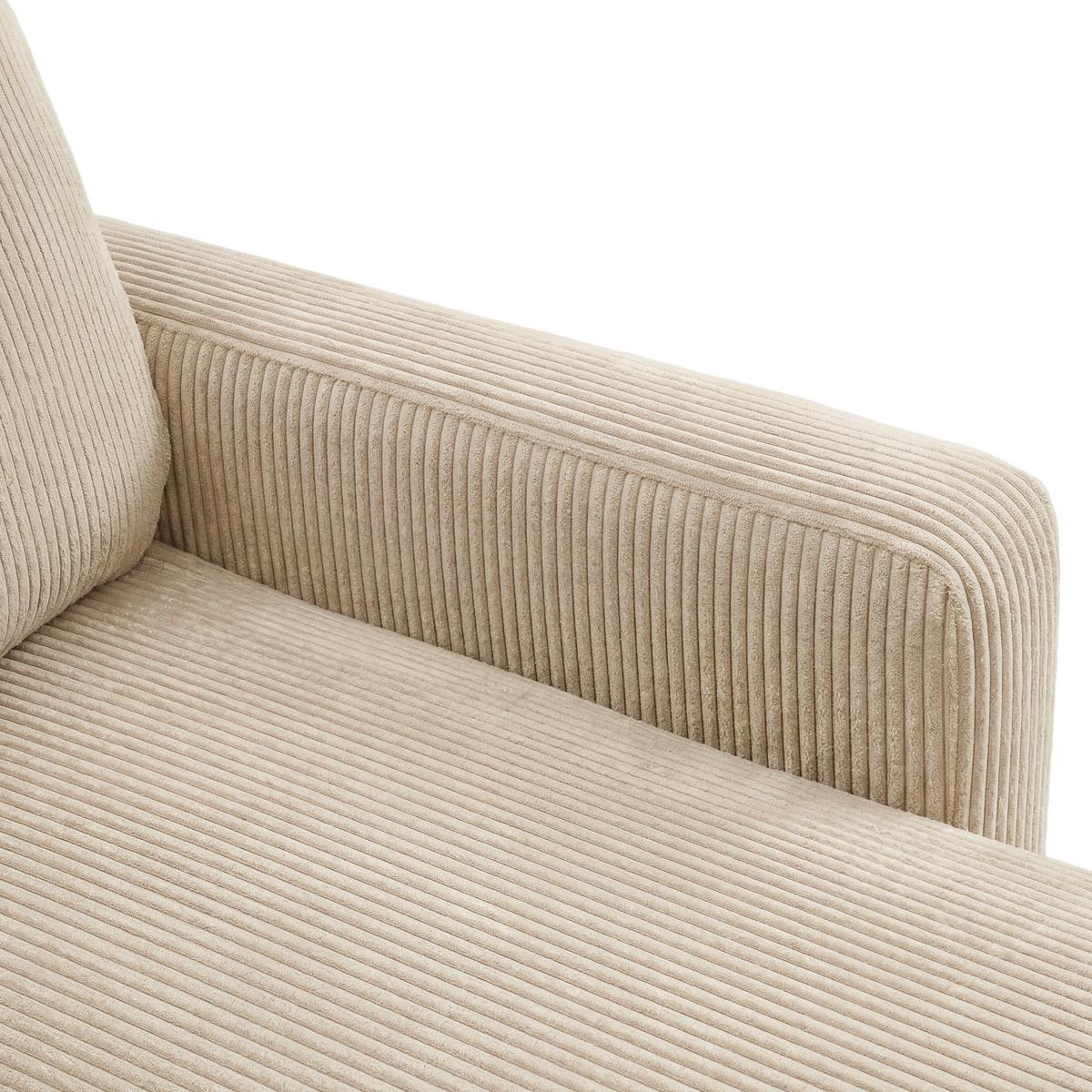 Rohová sedačka DAVE, obojstranná,krémový menčester - krémová, Modern, textil (227/146cm) - Based