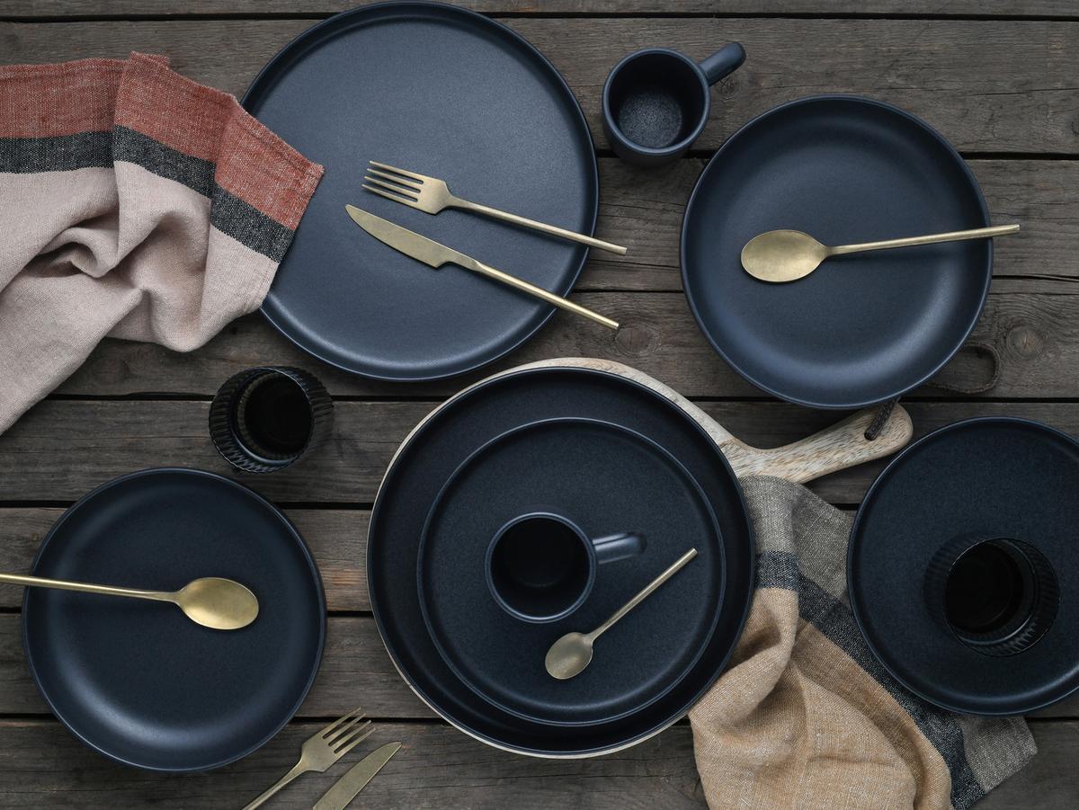 Kombiservice Uno Black 8--Teilig., Schwarz - Schwarz, Basics, Keramik - Creatable