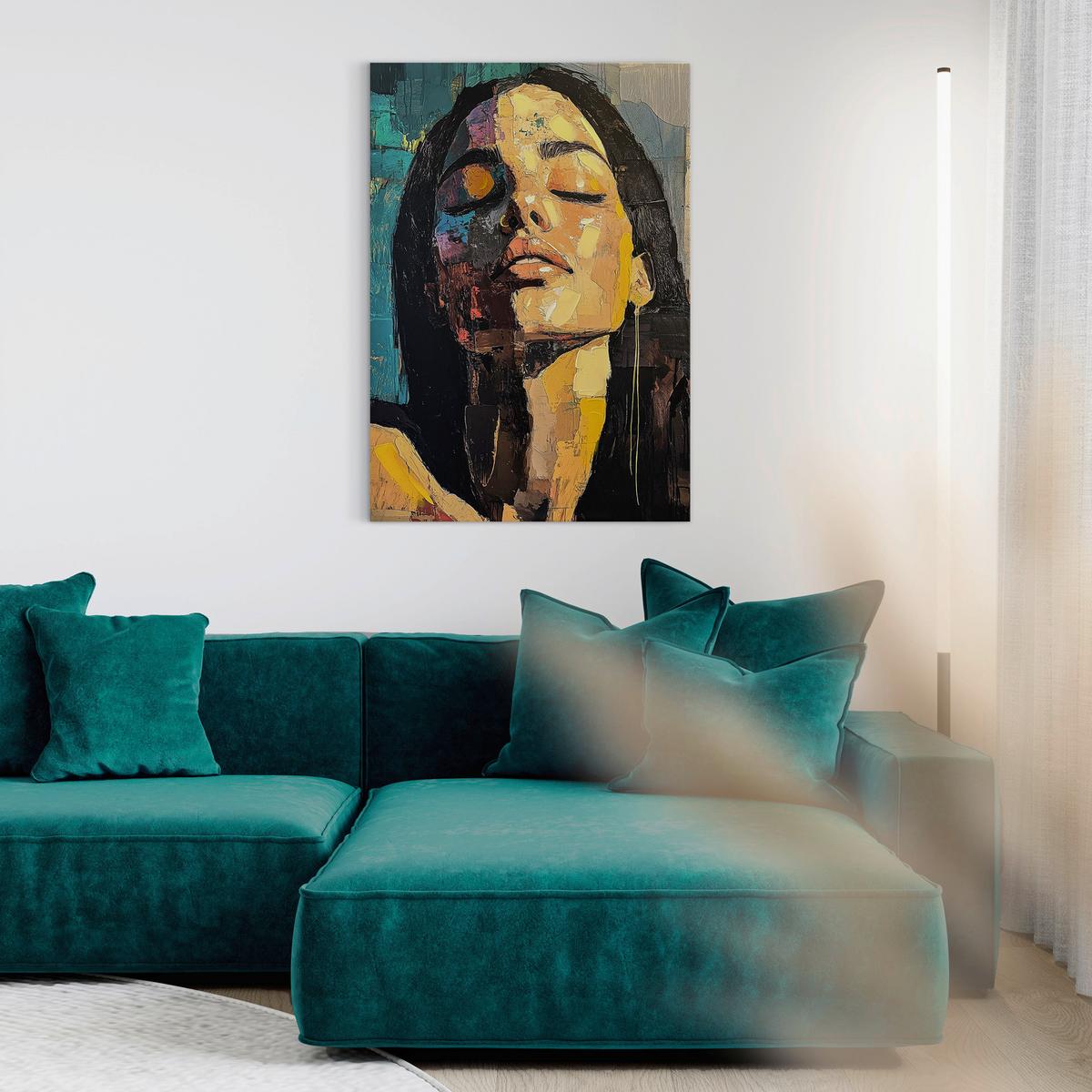 OBRAZ NA PLÁTNE VIVIAN - viacfarebná, Basics, drevo/textil (70/100cm)