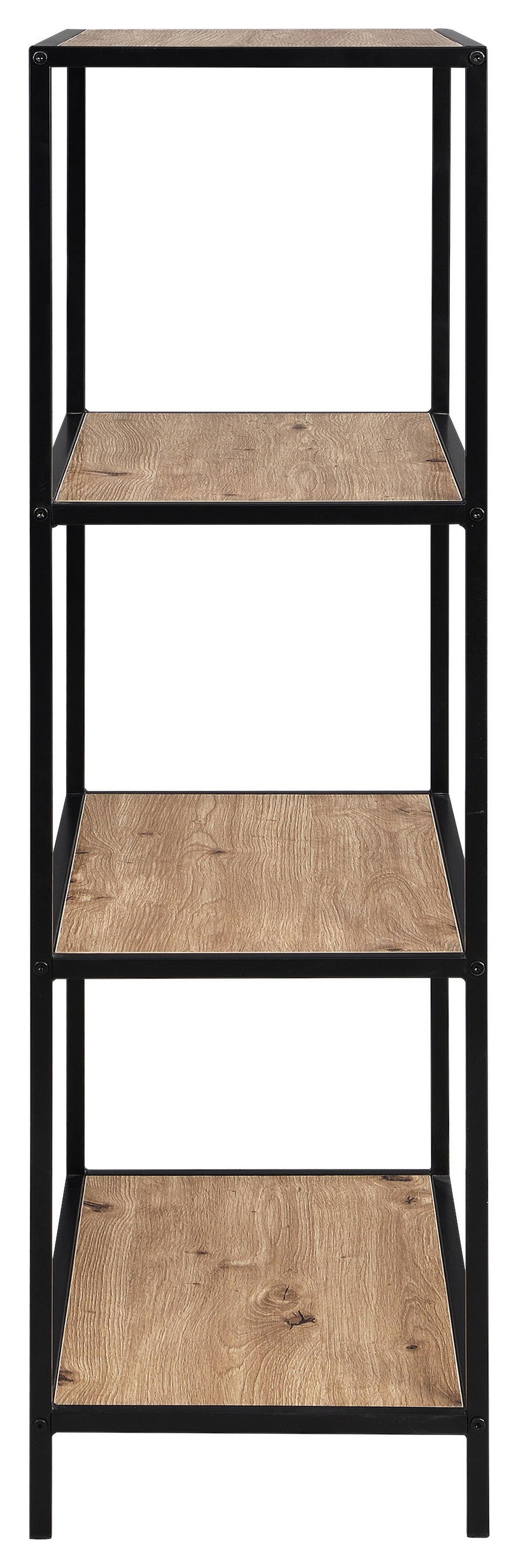 Regal Venedig - Schwarz/Eiche Artisan, MODERN, Holzwerkstoff/Metall (60/113/33cm)