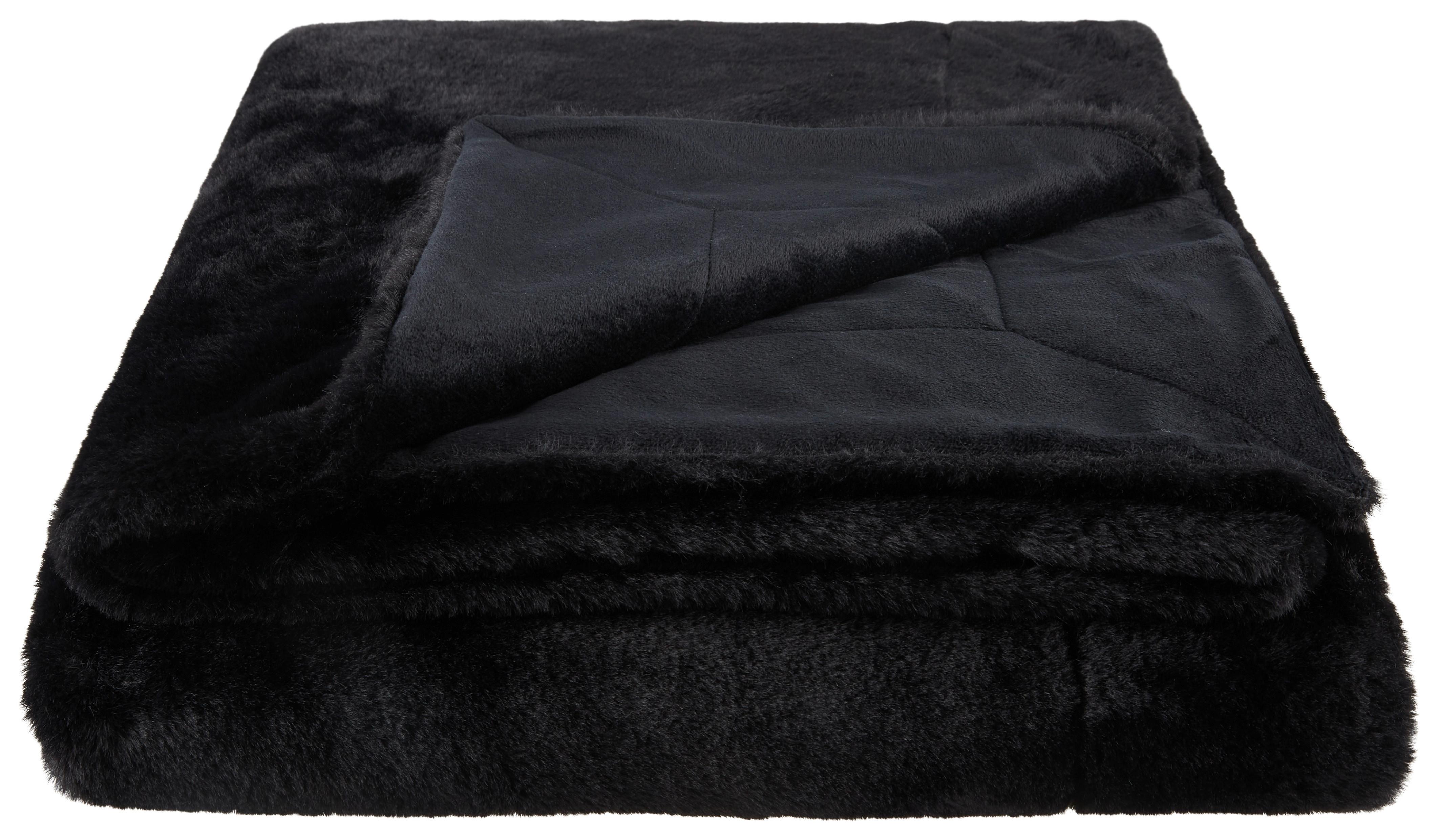 Kuscheldecke Lena Schwarz 140x190 cm - Schwarz, MODERN, Textil (140/190cm) - Luca Bessoni