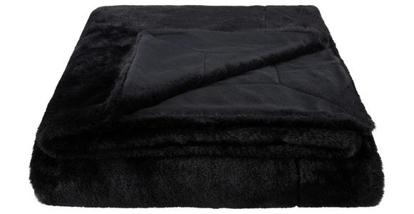 Kuscheldecke Lena Schwarz 140x190 cm - Schwarz, MODERN, Textil (140/190cm) - Luca Bessoni