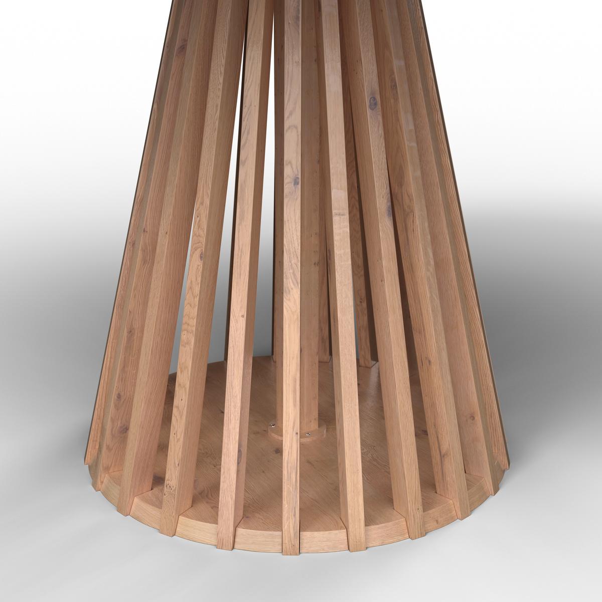 Jedálenský stôl dyha /masív ENNO 120 - farba duba, Modern, drevo/kompozitné drevo (120/120/75cm) - Bessagi Home