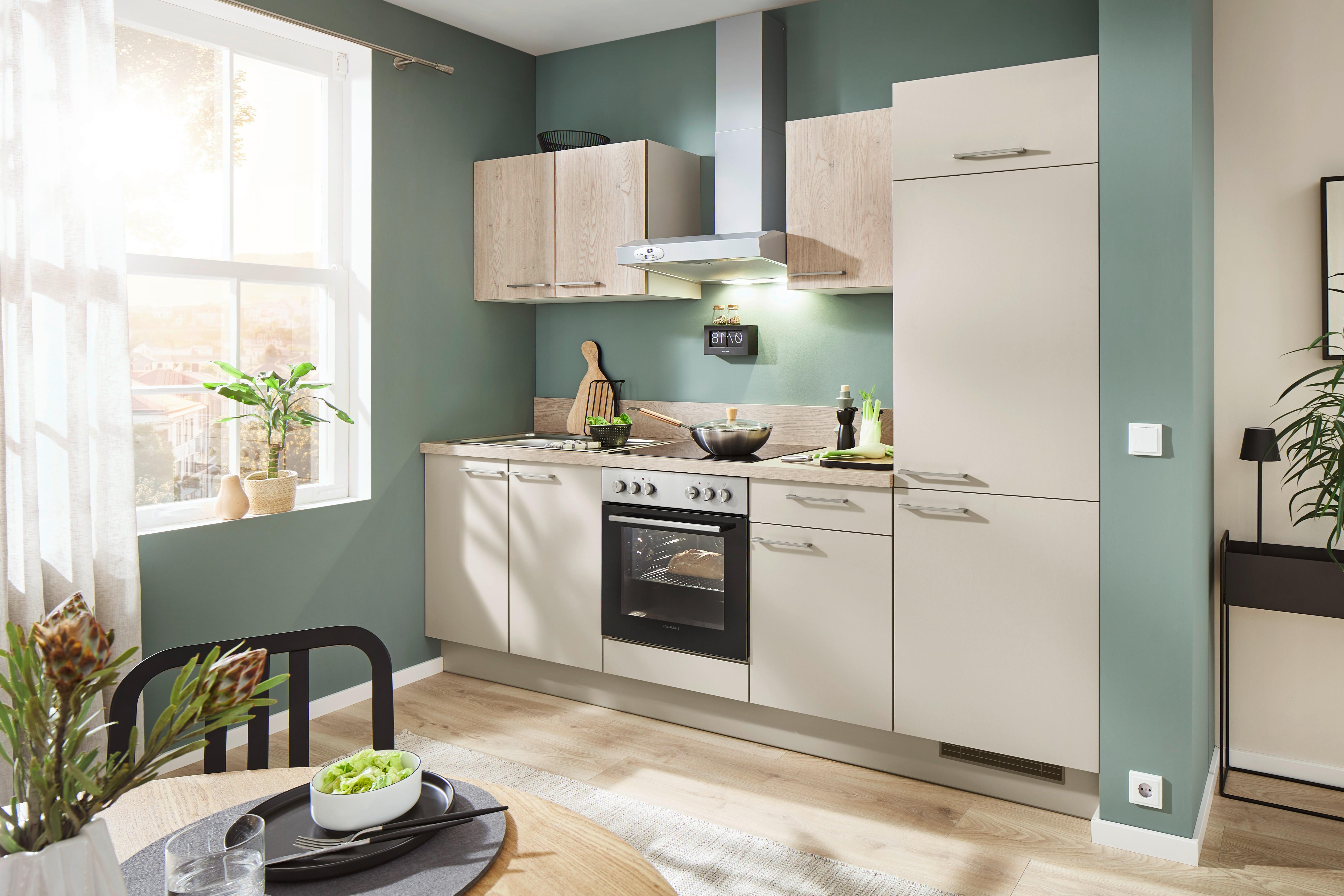 Küchenblock Pn80/pn100 - Kaschmir/Eichefarben, MODERN, Holzwerkstoff (260cm) - Pino