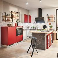 Einbauküche Pn 225 Frei Planbar Modernes Design - Eichefarben/Anthrazit, Holzwerkstoff - Pino