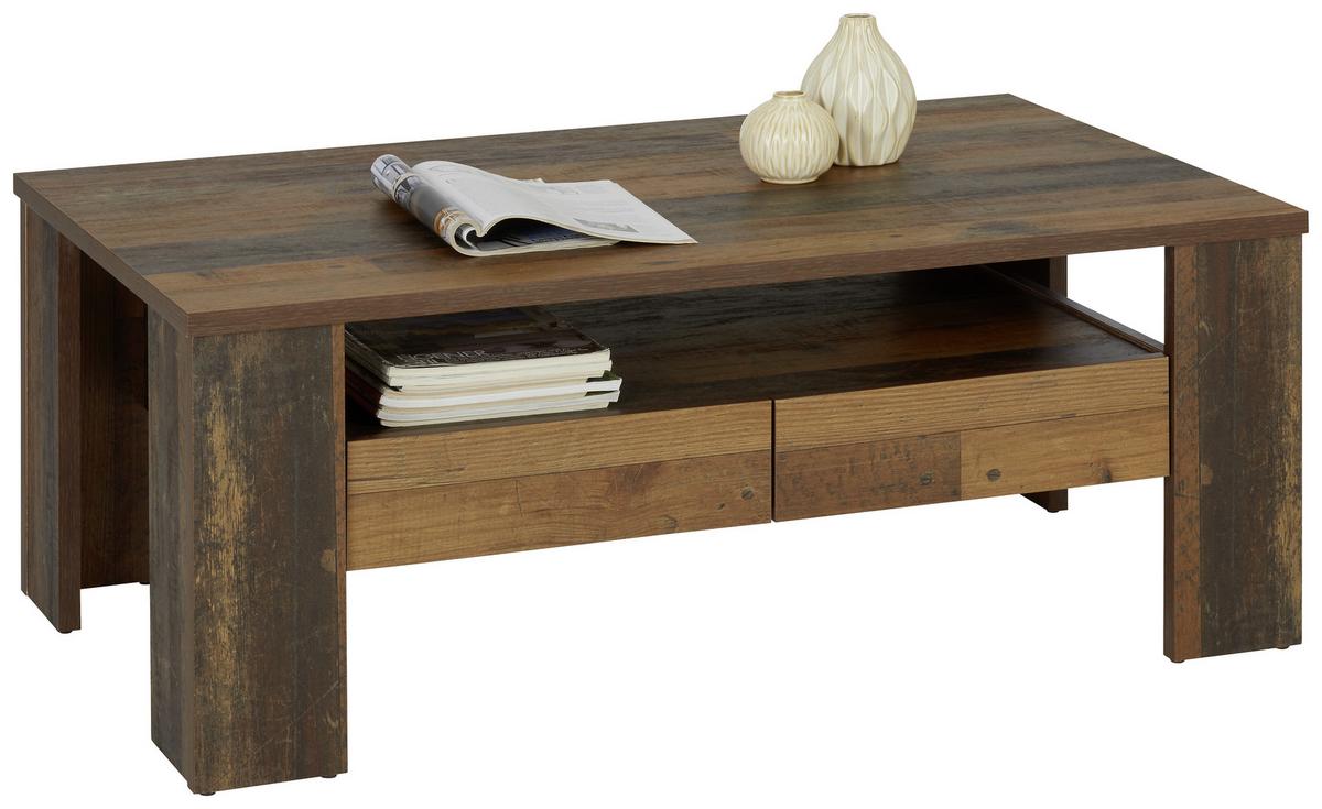 Konferenční stolek Monos, šedá/hnedá, š: 110cm - šedá/hnědá, Konvenční, kompozitní dřevo (110/65/44cm) - Mömax