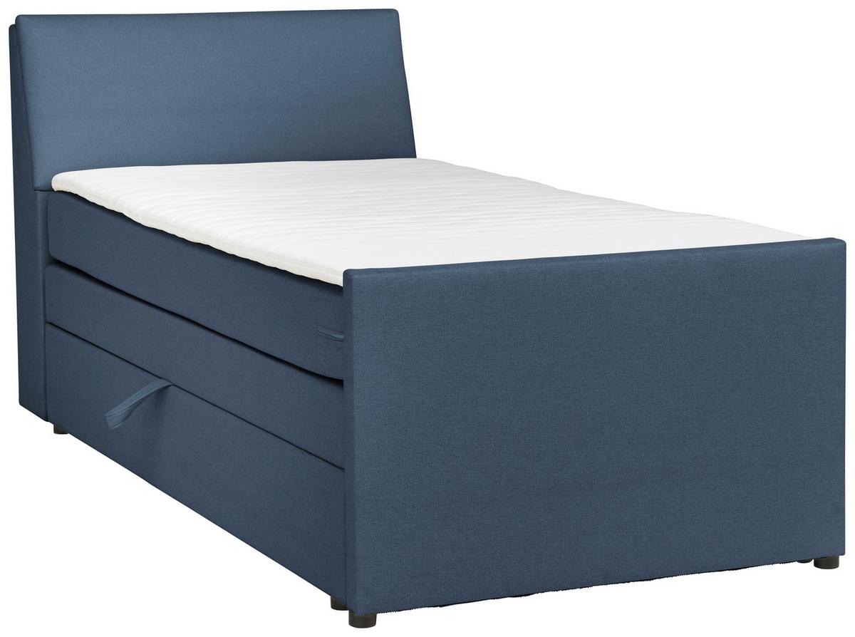 Boxspringbett Mit Bettkasten Nida 100x200 Cm Blaugrau - Blaugrau, MODERN, Holz/Textil (100/200cm) - MID.YOU