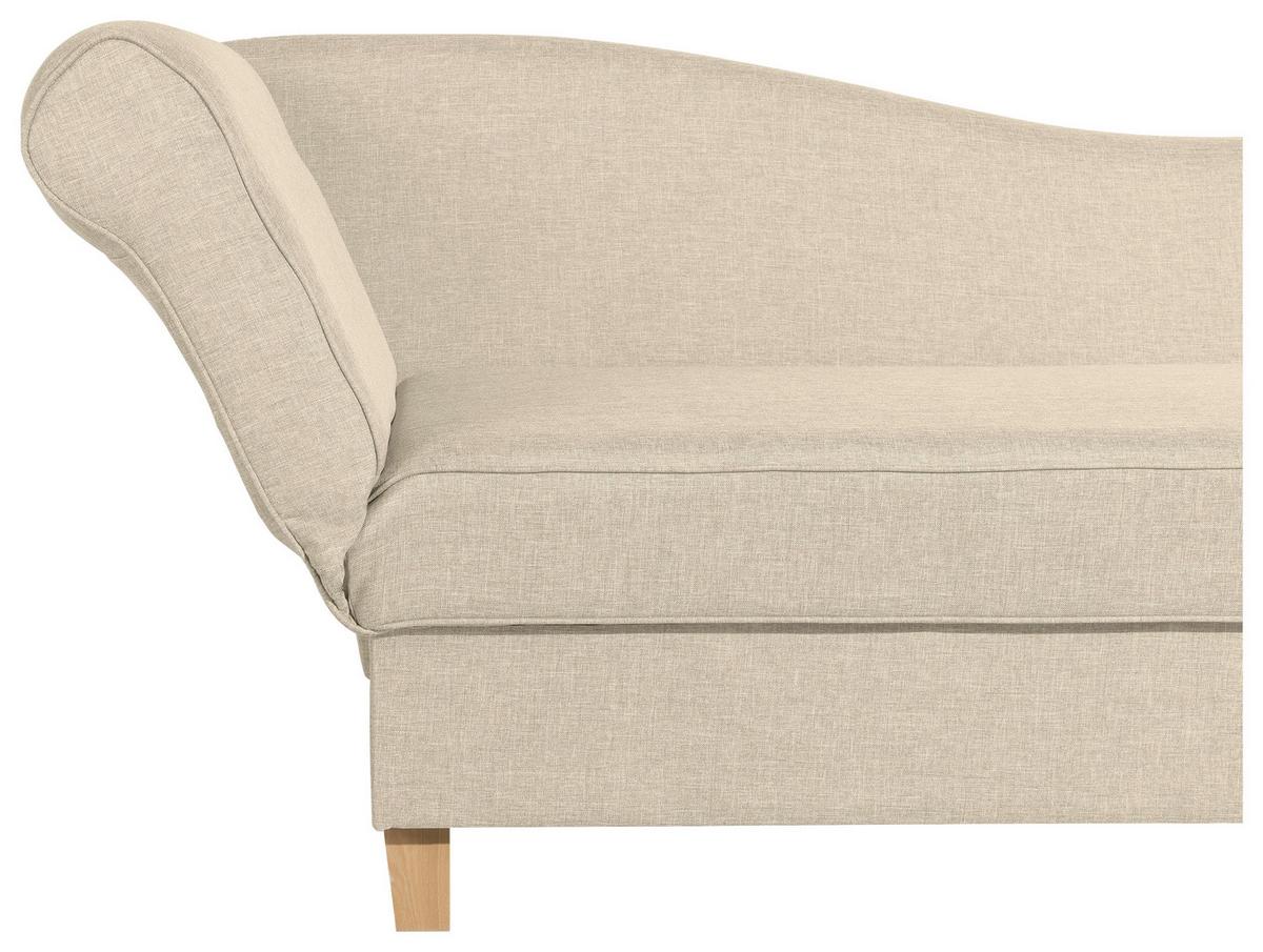 Récamiere Selma in Beige B: 190 cm - Beige/Buchefarben, Design, Textil (190/82/88cm) - Max Winzer