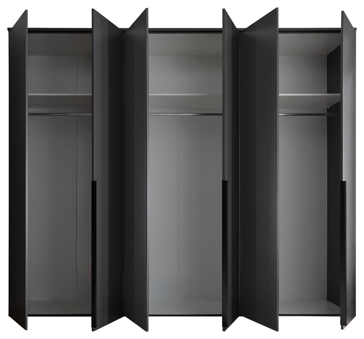 Drehtürenschrank 270 Cm Kevo Graphitfarben - Graphitfarben, MODERN, Holzwerkstoff (270/225/52cm) - Carryhome