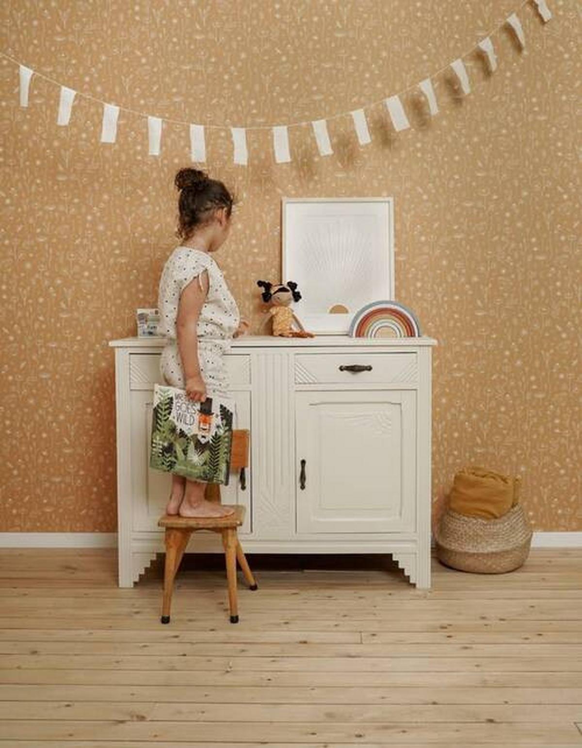 Vliestapete Wild Flowers Gelb - Gelb, Basics, Papier/Kunststoff (52/1005cm)