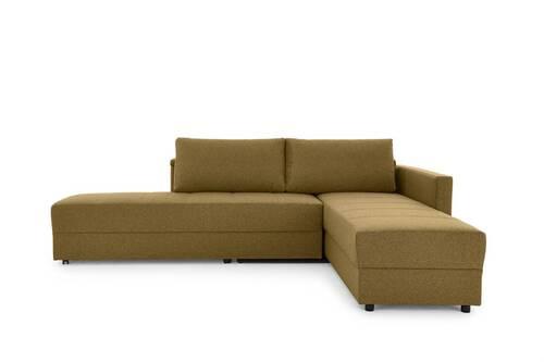 Ecksofa Looks IIi - Messingfarben/Schwarz, Design, Textil (229/287cm) - LOOKS by W.Joop