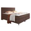 Boxspringbett Mit Topper 180x200 Cm Berlin F - Silberfarben/Braun, KONVENTIONELL, Textil (180/200cm) - MID.YOU
