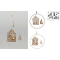 Led-es Függő Dekor Gr9124820 - barna/szürke, Basics, fém (15cm)