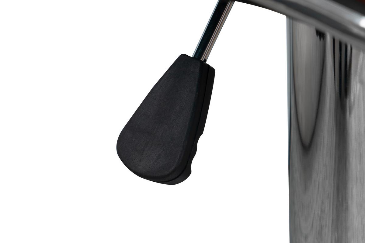 Barhocker mit Lehne 2er-Set Midnight Lederlook Schwarz - Schwarz, MODERN, Metall (51,5/109/43cm) - Kayoom