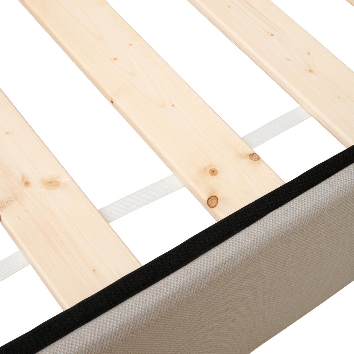 Boxbett Mit Topper 160x200 Cm Anton Beige - Beige, KONVENTIONELL, Holz/Textil (160/200cm) - P & B