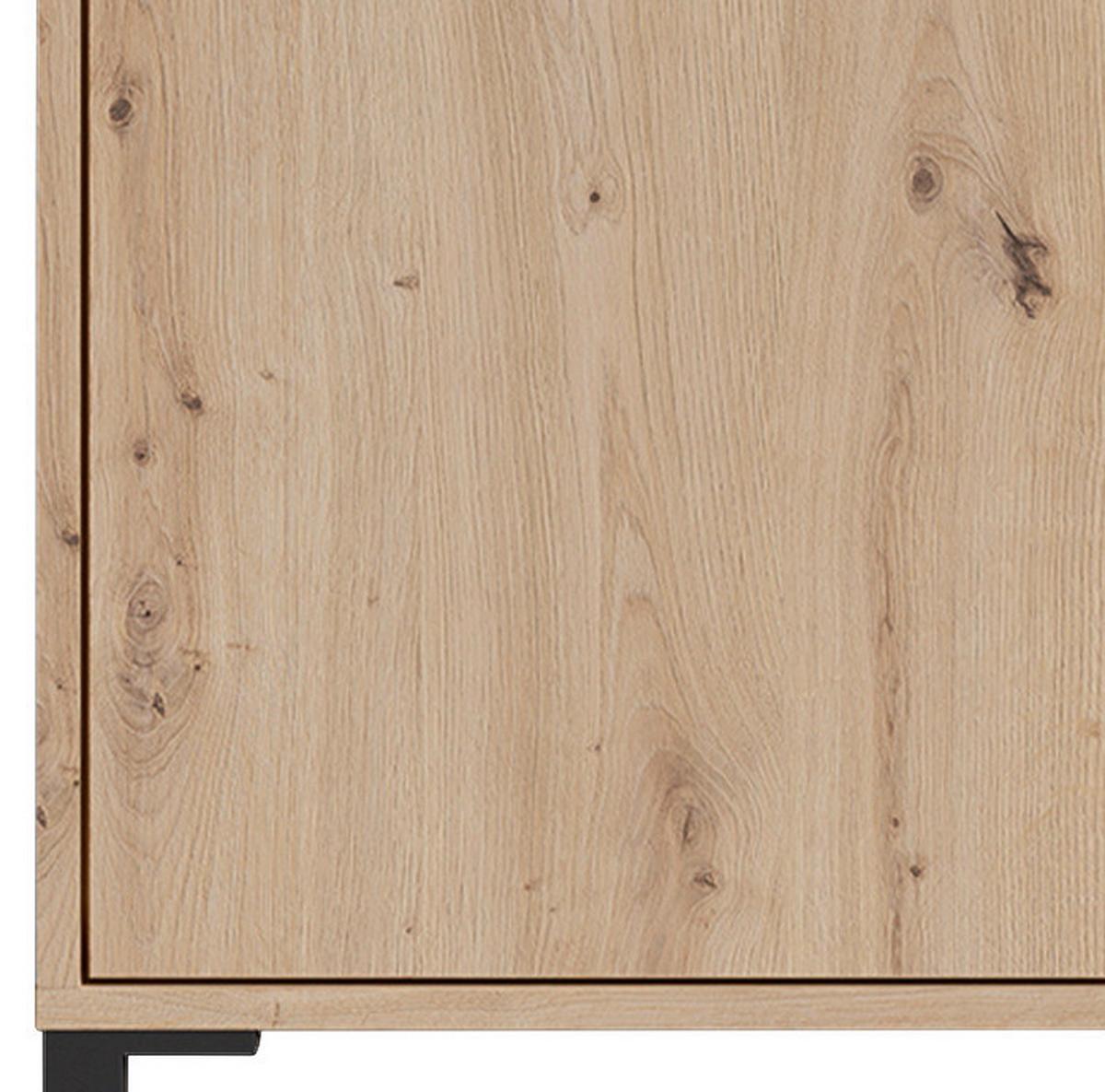 Waschbeckenunterschrank Wellness B: 60 cm Eiche Dekor - Anthrazit/Schwarz, MODERN, Holzwerkstoff (60/62/34cm) - MID.YOU