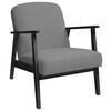 Sessel Retro - Schwarz/Grau, Natur, Holz/Textil (63/78/78cm) - Livetastic